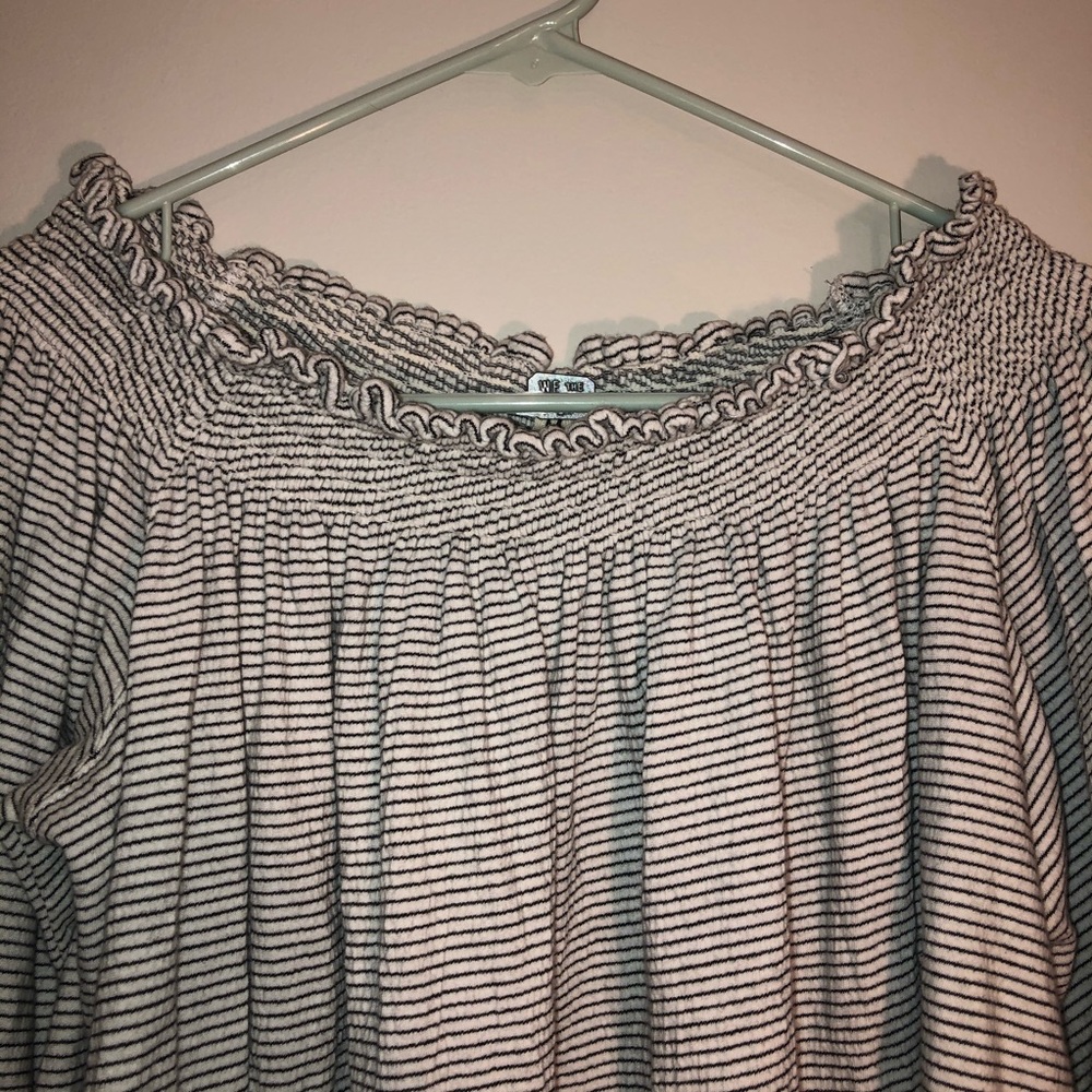 Free people off the shoulder striped Lexington top - Picture 4 of 7